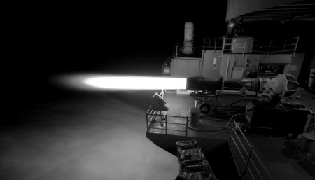 Jet engine test Black and White