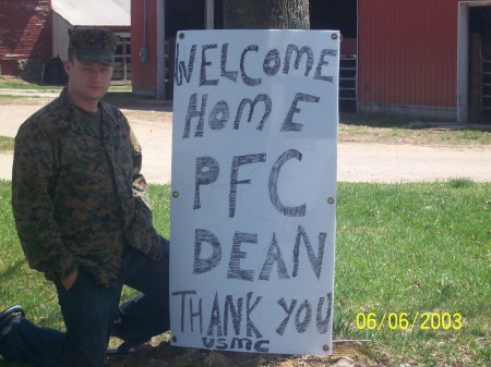 Welcome home Dean