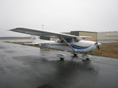 Out side the hangar at Hyannis