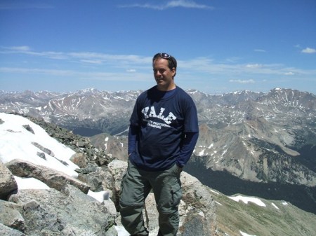 Me standing on top of Mt. Yale (14,196')