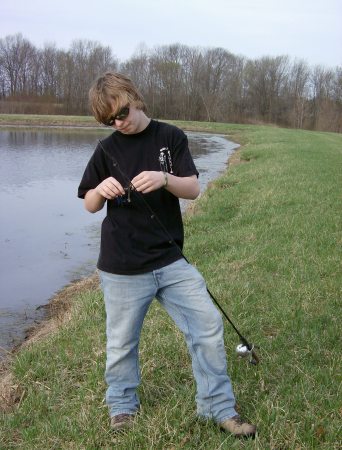 Dylan fishing..