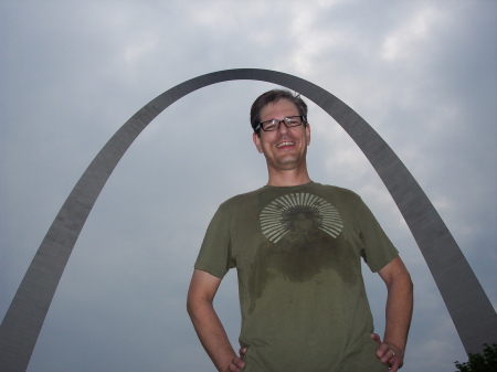 My husband at the St Louis Arch Summer 2007