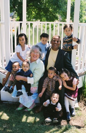 Gabe and Dorothy and grandchildren