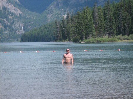 COOL SWIM IN A  MONTANA ALPINE LAKE