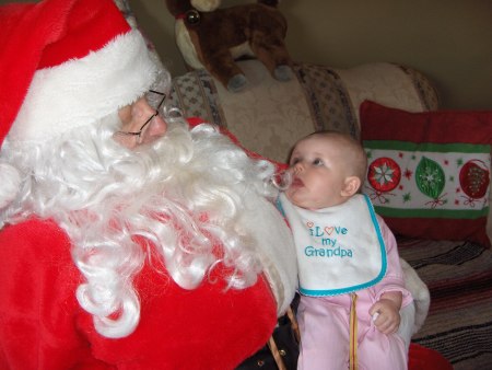 Paige meets Santa.