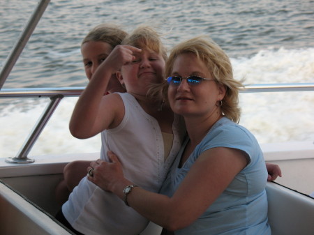 My two ladies and friend cruising on the Calabash River - July 2007.