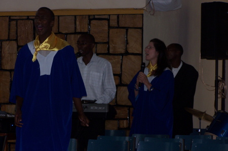 singing in Kgali Rwanda at St. Stephens
