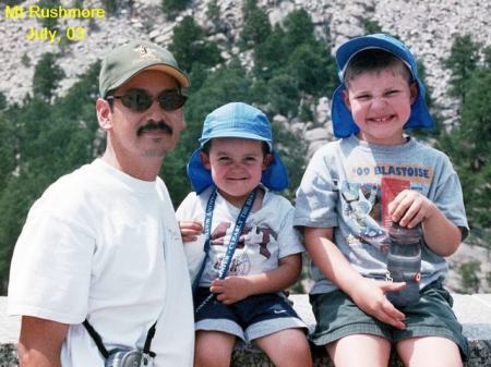 My boys and I at Mt Rushmore