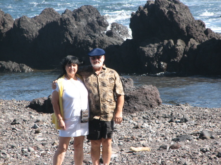 Hawaii (the big island) Sharon and me on 1-2007