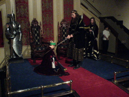 My little Prince being Knighted