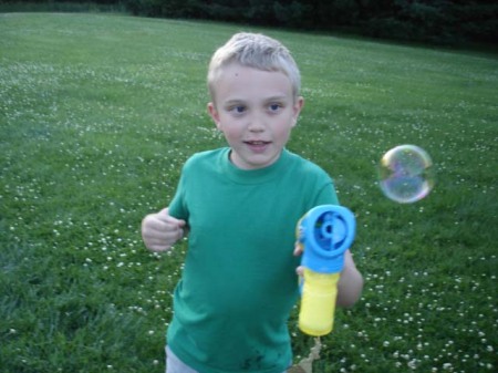 Hunter and bubbles.