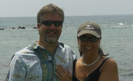 Post-engagement pic on the Big Island with Teri