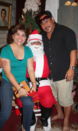 Us with Santa (cousin Arnold)