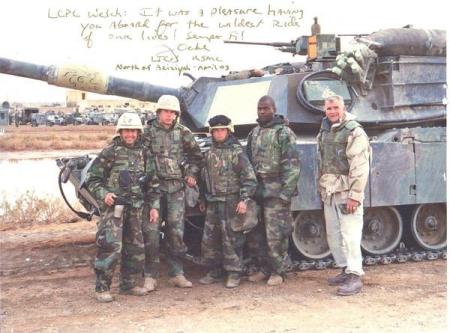 Billy with Oliver North in Iraq