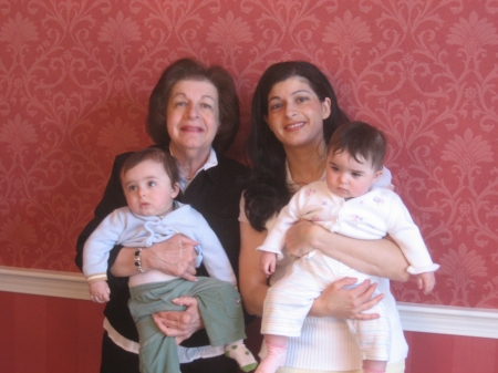 First Mother's Day 2007, with twins Joseph & Jacqueline, and my mother (their Grandma)