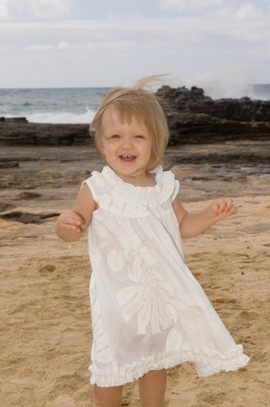 My daughter, Emma, enjoying the Hawaiian beaches