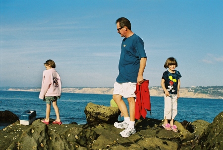 husband and children in California