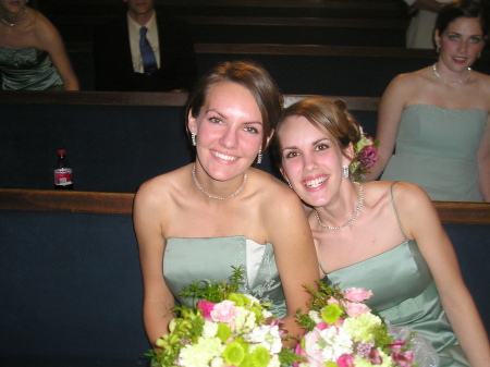 Daughters Alicia and Emily at oldest son's wedding