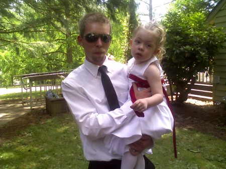 My niece and I at a friends wedding