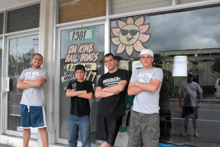 The boys at the office of "Dog the Bounty Hunter" in Oahu.  No, we were not bailing them out....just being tourists!!
