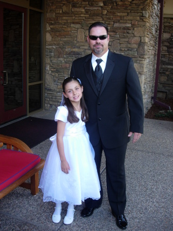 My husband Tony & Daughter Sophia (7 years old) at my Father-in-law's wedding this year 2007.