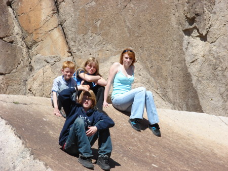 My children Billy, Monte, Ashley and Elaine at one of the stops on our trip to Vegas.