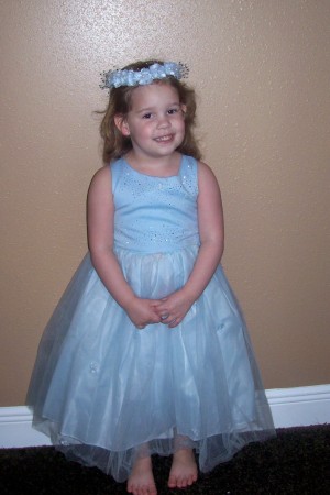 Gabby in her birthday dress.