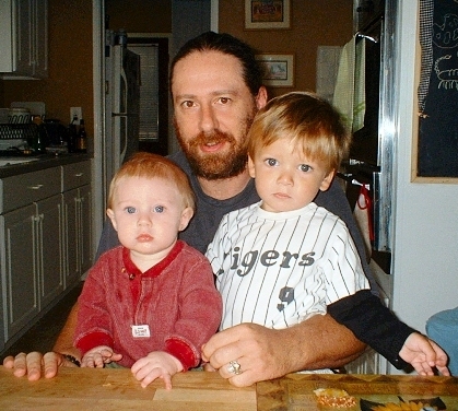 Hubby & boyz in 2005