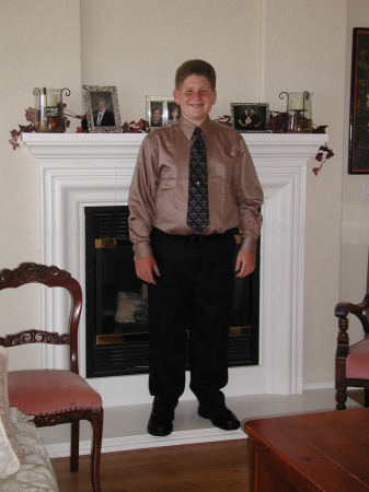 My son before 6th grade graduation in 2001