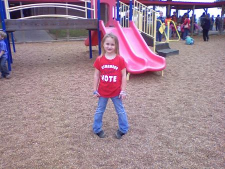 my grandaughter at kindergarden