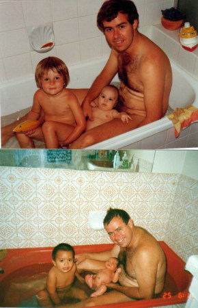 Bath Time 16 years apart