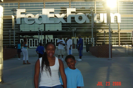 My daughter (Angelique) & son L.J in Memphis at Angelique's basketball tournament.