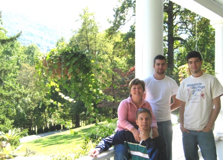 Justin, Bradley and Olivia at Balsam Mountian Inn