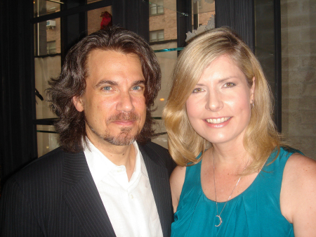 Actor Robby Benson with Kathy at a publisher party in NY