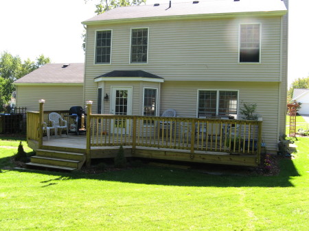 The deck that Dan and I worked so hard on!