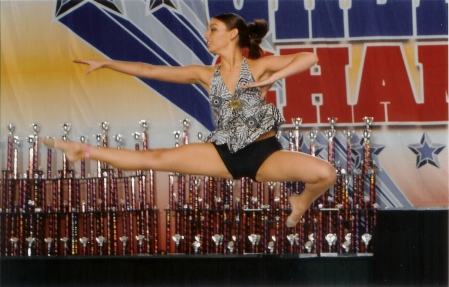 Natalie (daughter) - mid air -  during National Competition