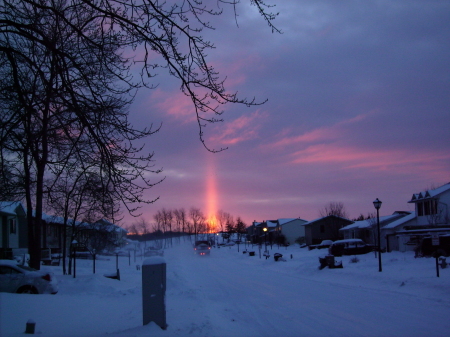 Sunrise on morning after storm 030908