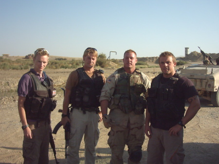 Me and some British guys in Kirkuk, Iraq.