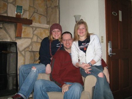 Me and my daughters on a ski trip