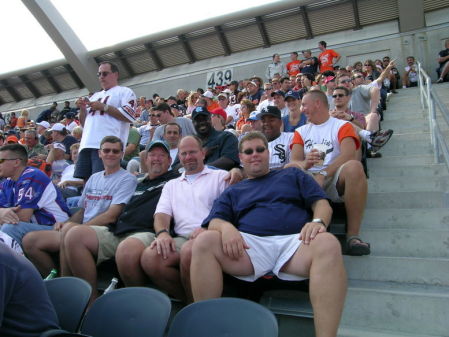 At Soldier Field with Tom Driscoll, me, Chris Browne, and Scotty Burr