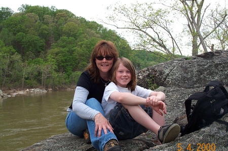 My son and I on a hike.  Great Falls Billy Goat Trail.  2007