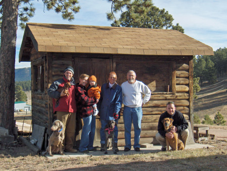 Daygo, Bill, Logan, myself, my mom, dad, Josh, and his dog, Bo