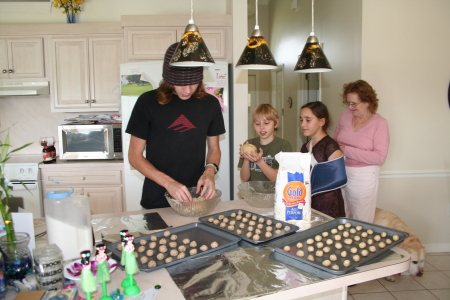 My house making cookies