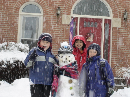 Andrew and Sean with friend Graham February 2007