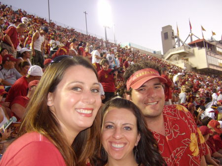 My daughter (left) and her boyfriend at USC football game.