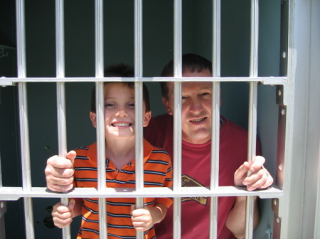 My husband and son doing time in Canon City prison museum