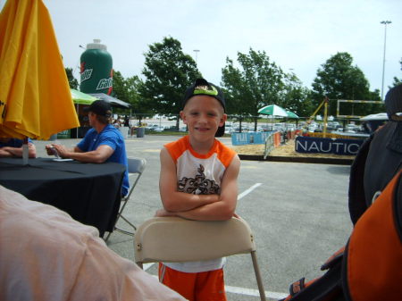 Logan at the Pro Beach Volleyball Tournament