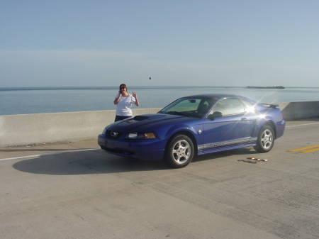 My wife Annette and my car in the Keys