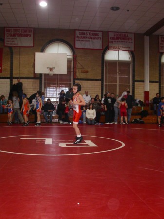 Calvin wrestling at 8