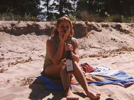 Tamie at the beach in Petoskey